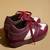 Red solid leather wedges