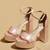 Rose gold solid satin heels