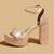 Rose gold solid satin heels