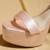 Rose gold solid satin heels
