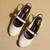 White solid leather ballerinas