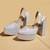 Silver solid leather heels