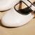White solid leather ballerinas