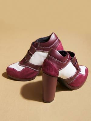 Red solid leather heels 2