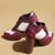 Red solid leather heels