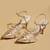Gold solid leather heels