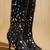 Black Mirror embroidered canvas boots