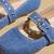 Blue solid denim ballerinas