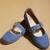 Blue solid denim ballerinas