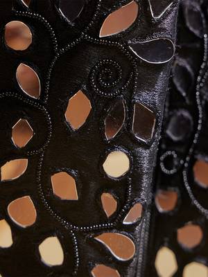 Black Mirror embroidered canvas boots 3