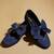 Blue solid denim ballerinas