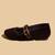 Black solid velvet ballerinas