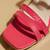Red solid leather heels