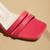 Red solid leather heels