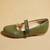Green solid leather ballerinas
