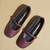 Maroon solid leather ballerinas