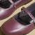 Maroon solid leather ballerinas