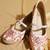 White embroidered satin ballerinas