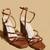 Brown solid leather heels