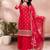 Women's Gorgeous Embroidery Vichitra Silk Fabric Straight Kurta, Sharara and Dupatta Set