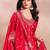 Women's Gorgeous Embroidery Vichitra Silk Fabric Straight Kurta, Sharara and Dupatta Set
