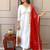 Women's Gorgeous Embroidery Chandrei Fabric Straight Kurta, Pant and Dupatta Set