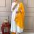Women's Gorgeous Embroidery Chandrei Fabric Straight Kurta, Pant and Dupatta Set
