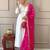 Women's Gorgeous Embroidery Chandrei Fabric Straight Kurta, Pant and Dupatta Set