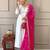 Women's Gorgeous Embroidery Chandrei Fabric Straight Kurta, Pant and Dupatta Set