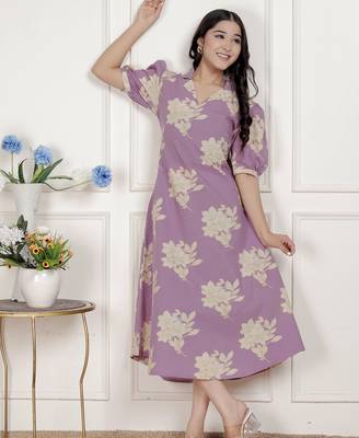 lavender floral printed a-line maxi dress 1