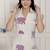 flex cotton short sleeve off white animal print a-line maxi dress