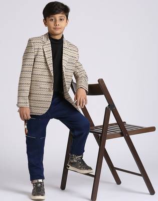 full sleeves solid elegance blazer - fawn 5