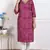  womens bandhej printed rayon kurti magenta