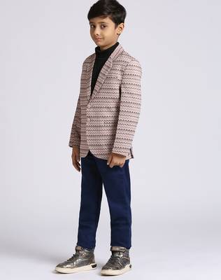 full sleeves solid elegance blazer - light purple 3