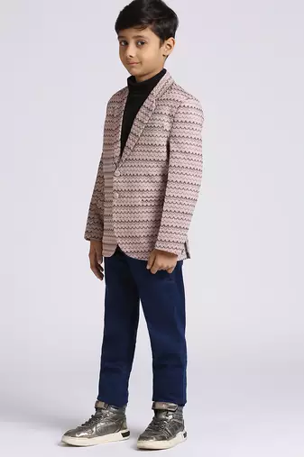 full sleeves solid elegance blazer - light purple