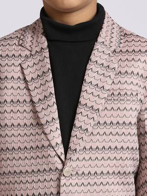full sleeves solid elegance blazer - light purple 4