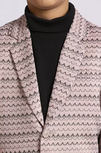 full sleeves solid elegance blazer - light purple