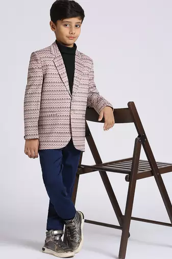 full sleeves solid elegance blazer - light purple