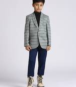 full sleeves solid elegance blazer - green