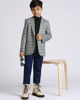 full sleeves solid elegance blazer - green 5