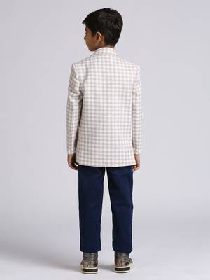 full sleeves solid elegance blazer - fawn 2