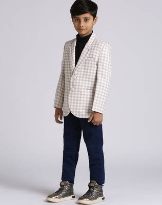 full sleeves solid elegance blazer - fawn 3