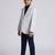 full sleeves solid elegance blazer - grey