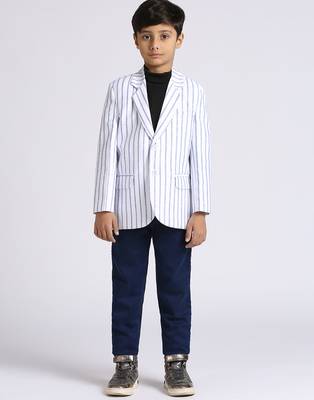 full sleeves solid elegance blazer - blue 1