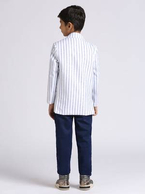 full sleeves solid elegance blazer - blue 2