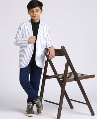 full sleeves solid elegance blazer - blue 5