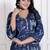 abstract printed cotton blue Kurta sets