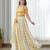 Yellow floral printed Satin Lehenga