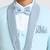 suit set full sleeves blazer, shirt, pant and waist coat with bow tie - sea green