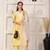 Elegant Yellow chanderi suit set with organza dupatta